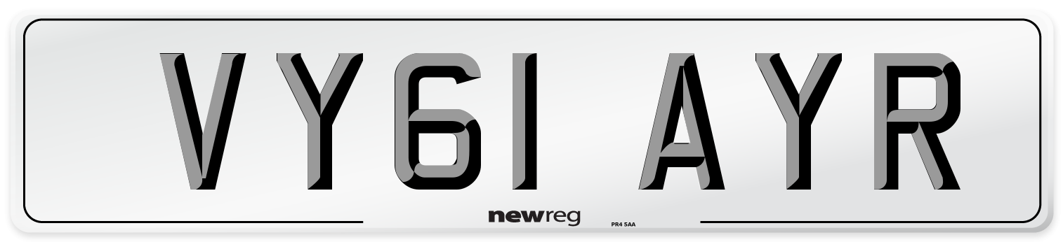 VY61 AYR Number Plate from New Reg